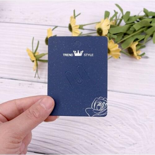 Fashion 100PCS/lot 6*8cm Brooches And Pins Packing Card Shiny Blue Paper Accessories Crown Display Cards Hanger High Quality