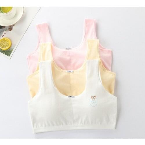 9-18Y Kids Training Bra Girls Underwear for Teens Teenager Sports Bras Top Children Vest Underwear Wire Free Puberty Clothing