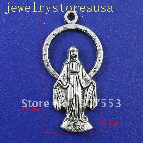 15pcs Tibetan Silver Madonna Charms H0569