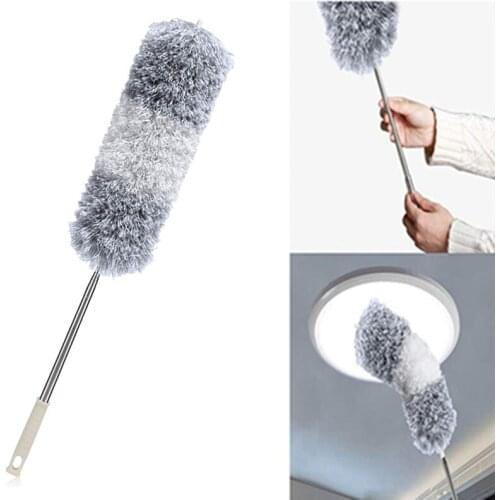 Microfiber Feather Duster Extendable Cobweb Duster Bendable Head for Cleaning Ceiling Fan, High Ceiling, Blinds, Furniture