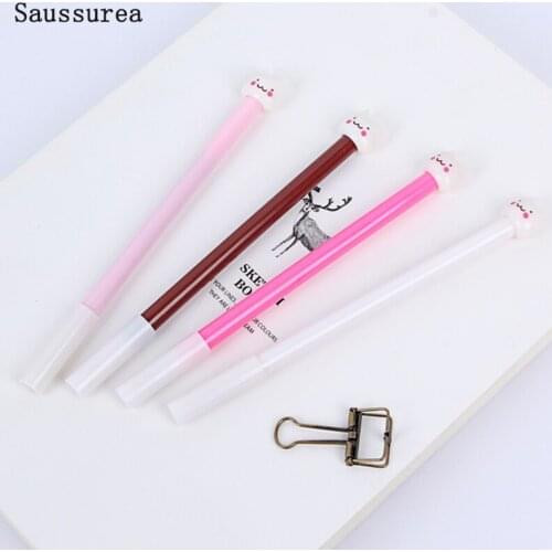 1PCS Kawaii Cat Gel Pen Cute Student Stationery Black Pen High Quality Office Sign Pen School Kids Pen