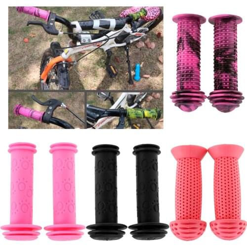 1 Pair Bicycle Handlebar Grips Children Bike Tricycle Scooter Anti Slip Rubber Hand Grips