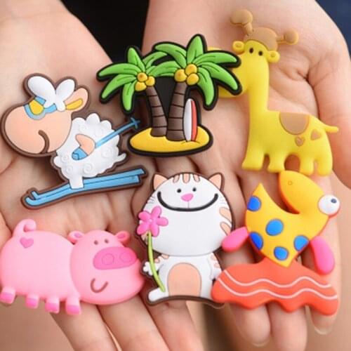 Silicone Cartoon Animal Fridge Magnets Whiteboard Sticker Refrigerator Magnets QX2E