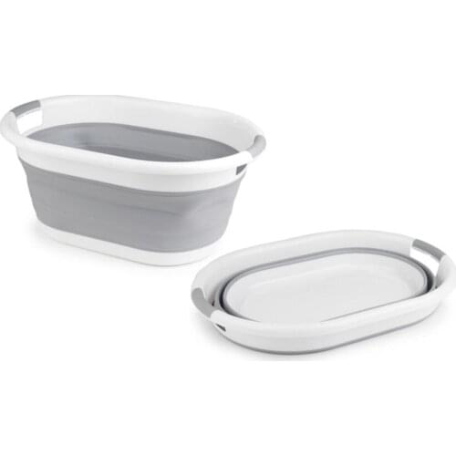 Magic Gray Foldable Silicone Laundry Basket