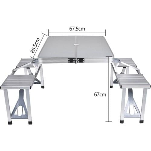 Outdoor Folding Table Chair Camping Aluminium Alloy Picnic Table Waterproof Ultra-light Durable Folding Table Desk For set