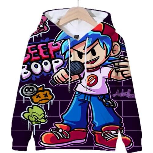 Beautiful Friday Night Funkin Hoodies 3D Print Sweatshirts Anime Tracksuit Women Men Pullover Funny Long Sleeve Boys Girls Coat