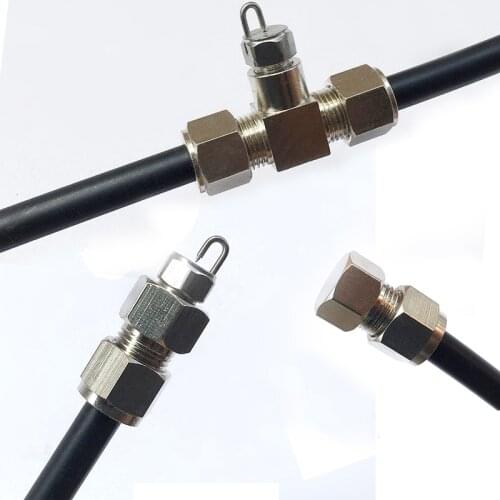 HEMAN High Pressure 3/8"9.52mm Quick Connector Tee Elbow Straight Joint Nozzles Seat Thread 1/8''Misting Cooling System Fittings