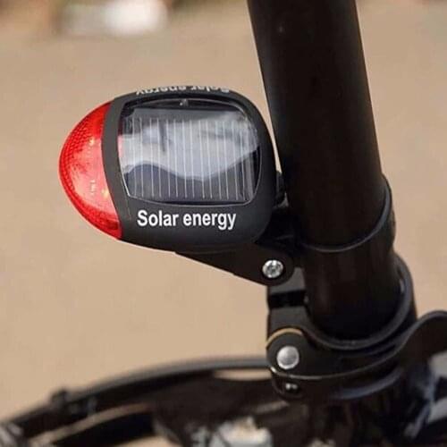 Bicycle Light Solar Powered LED Rear Flashing Tail Bike Light for Bicycle Cycling Lamp Safety Taillight Luces Bicicleta 2LED