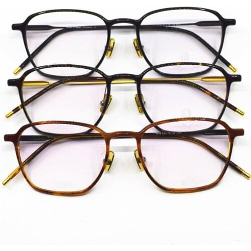Vintage Titanium Eyeglasses Frames Acetate Full Rim Lightweight Men Women Glasses 1119