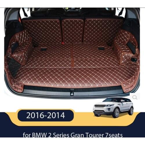 Top quality! Special trunk mats for BMW 2 Series Gran Tourer 7seats 2016-2014 durable waterproof boot carpets,Free shipping