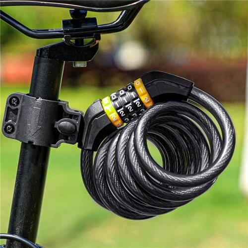 Code Password Bike Lock Anti Theft Bicycle Accessories Bike Cable Lock Tough Security Coded Steel Wiring Bicycle Safety Lock