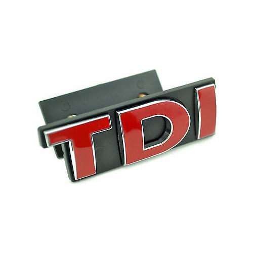 1 Pcs Red TDI Car Front Grill Grille Badge Car Stickers for Golf Jetta Polo MK Scirocco Emblem Car Styling