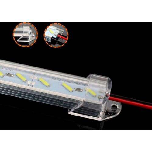 100pcs/lot DC12V 8520 led hard light LED Bar Light 8520 with Transparen&Milky PC cover 50cm 100cm 22W cold white