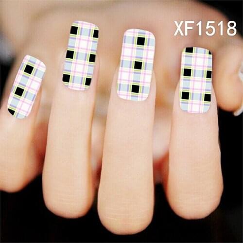 3D nail sticker white lattice gold rose red leopart pattern water transfer nail foil ultra thin slider nail art decals XF002