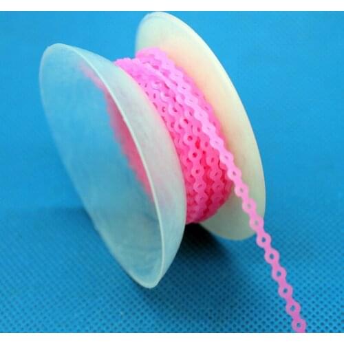 5pcs/set Dental Orthodontic Spool Elastic Ultra Power Chain Pink Color Long 15FT