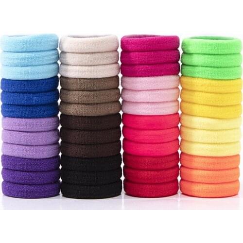 50pcs/Pack Women Girls Colorful Nylon Elastic Hair Bands Ponytail Holder Rubber Bands Scrunchie Headband Hair Accessories