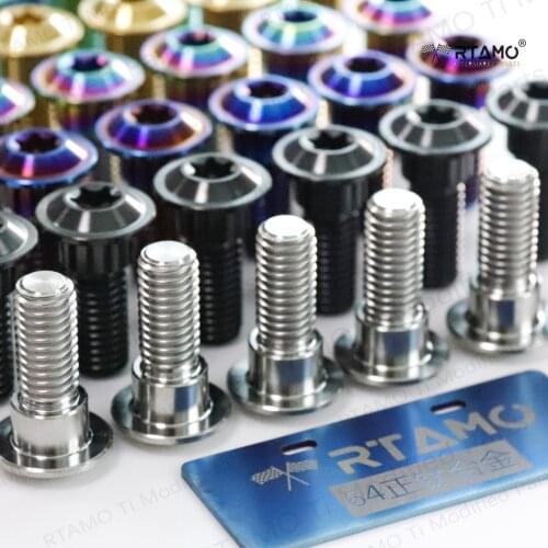 6 Pieces Pack)Titanium Alloy 13-21 HONDA NC700 CB500 650 Front Brake Rotor Bolts Disc Screw Kit M8X24