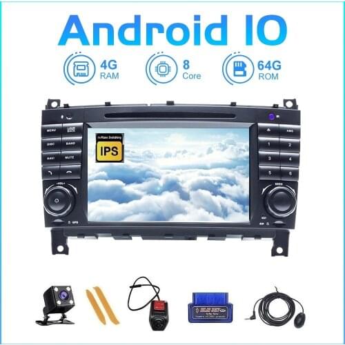 ZLTOOPAI Android 10 Car Media Player For Mercedes Benz W203 W209 W219 A160 C180 C200 CLK200 Car Multimedia GPS Navigation SWC CD