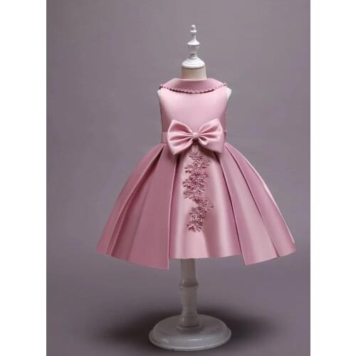 2021 Summer Girl Children Sleeveless Solid A-link Casual Mini Pettiskirt Cool Performance Host Elegant Princess Formal Dress New