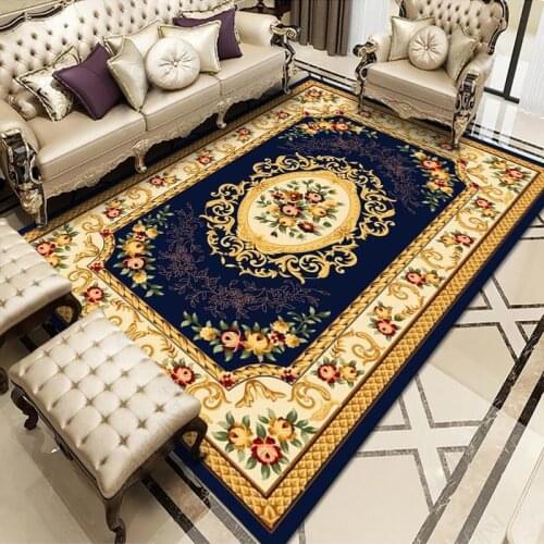 European Classic 3D Printing Luxury Big Carpet Rugs and Carpets for Home Living Room Office Commercial Parlor washable Large Rug