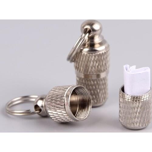 Dog Cat ID Tag Tube Anti Lost Address Label Pet Name Address ID Tags Mini Metal Collar Tube Necklace Pendants Keyring Dog Collar