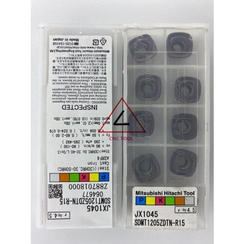 SDMT 1205 ZDTN-R15 JX1045 10pcs Hitachi high cutting performance CNC indexable inserts