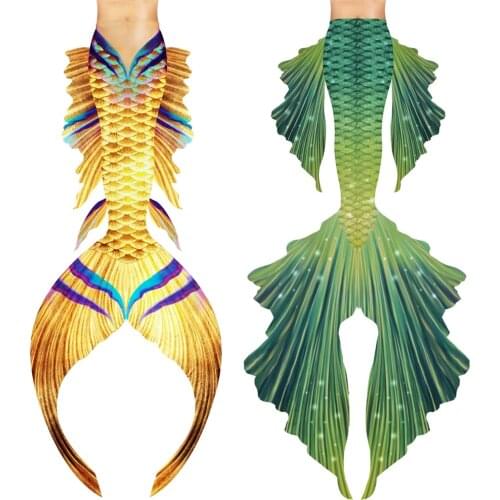 Customized HOT Pearl Big Mermaid Tail Kids Adult Women Men Mermaid Tail with Monofin Flipper Beach Costumes Mermaid Swimsuits