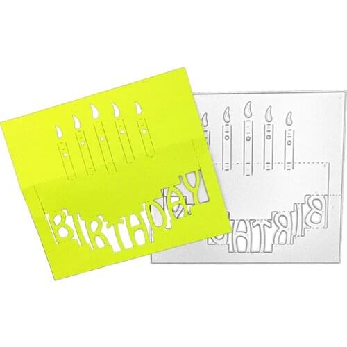 Julyarts Candle Birthday Letter Cutting Dies New Natal For Scrapbooking Craft Stencil DIY Album Template Decor Model