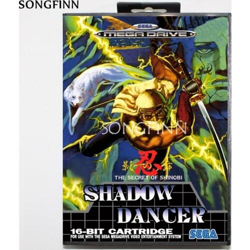 16 bit MD Memory Card With Box for Sega Mega Drive for Genesis Megadrive - shadow dancer cover2