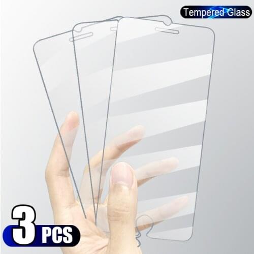 3PCS Full Cover Tempered Glass On the For iPhone 7 8 6 6s Plus X Screen Protector On iPhone X XR XS MAX SE 5 5s 11 12 Pro Glass