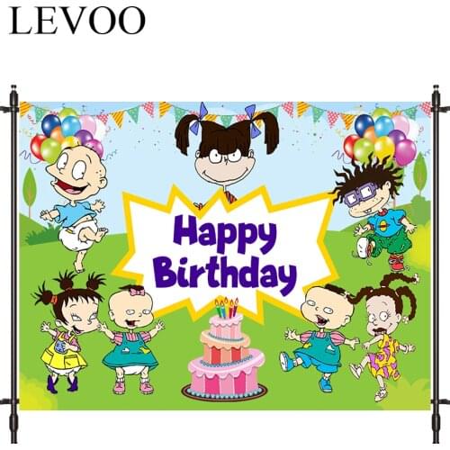 LEVOO Photographic Background Naughty Bag Birthday Cartoons Child Bunting Photocall Photobooth Studio Photography Backdrop