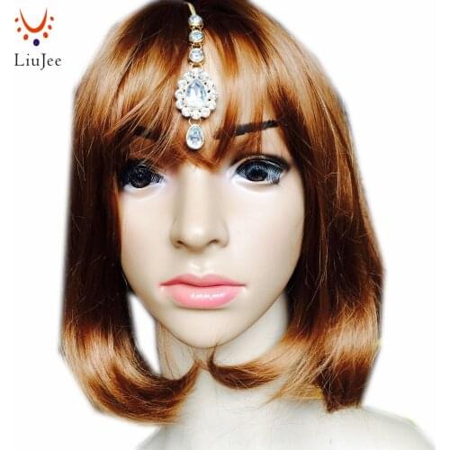 LiuJee Handgemaakte Bloem Bruiloft Haaraccessoires Bruid Haar Sieraden Voorhoofd Sieraden Groothandel KD101