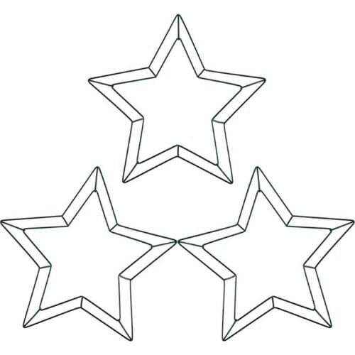 30cm Metal Star Wire Flower Wreath Iron Ring Loop Handmade Florist Frame Celebration DIY Dreamcatcher Hoop 85DA