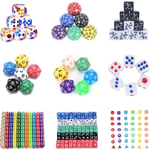 Multi-faceted Number Playing Games Dice Set 6 Sides Opaque Dice For Bar Pub Club Family Board Game Polyhedral Party Color Gift