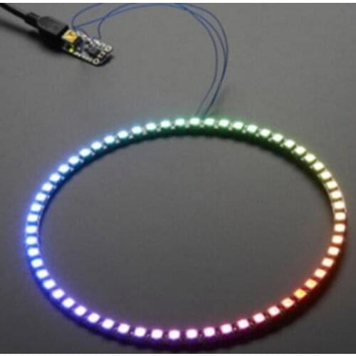 Ring Wall Clock 60 WS2812 Super Bright 5050 RGB LED Lamp Panel For Arduino iu7 decor night light color