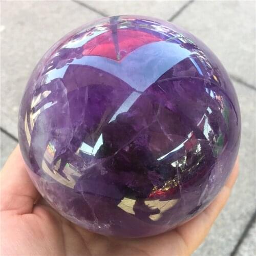 Natural amethyst stone quartz crystal ball beautiful purple quartz healing crystals 1pcs 7-9cm