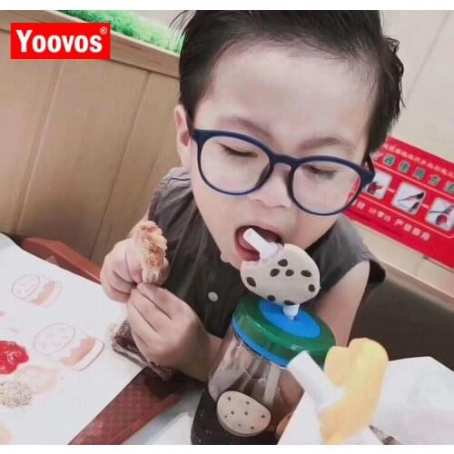 Yoovos Glasses Children Blue Light Eyeglasses Kids Retro Glasses Frame Round Okulary Vintage High Quality Eyewear Gafas De Mujer