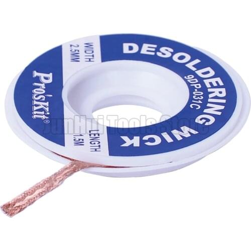 Proskit Professional Length 1.5M width 1.5mm 2.0mm 2.5mm Desoldering Braid Solder Remover Wick Wire Repair Tool