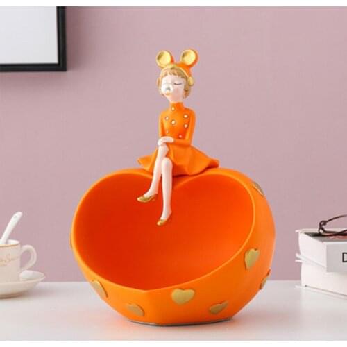 Bubble girl Nordic light luxury porch key storage ornaments creative home interior decoration living room storage, decor