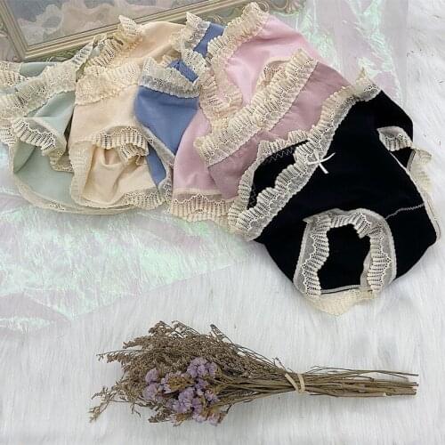 Sexy Lace Breathable Soft Underwear Womens Underwear Modal Cotton Fashion Seamless Panties French Knickers