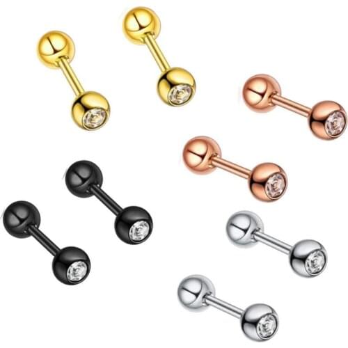 Star Prong set Ear Cartilage Piercing Tragus Helix Studs Piercing Body Jewelry 16g Stianless Steel Earrings