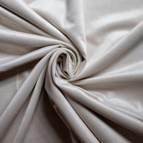 Light Cream Curtain Velvet Fabric 145 cm width 10 mt'ye up cut