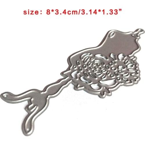 E15B Carbon Steel Hanger Flowers Scrapbooking Embossing Stencil, DIY Printing Steel Mould for Album Paper Card Making