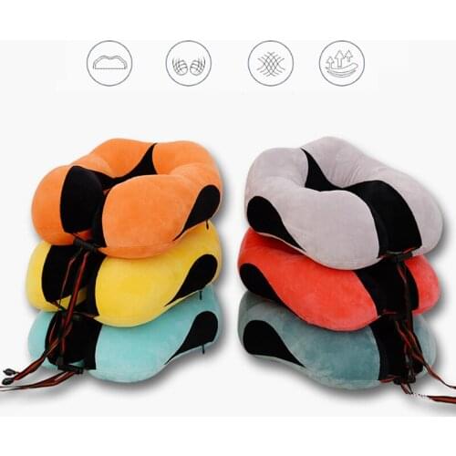 U Shaped Travel Pillow Neck Support Headrest for Airplane Comfortable Solid Neck Cervical Healthcare Bedding Drop Shipping