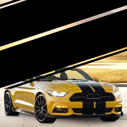 Universal Racing Style Dual Rally Stripes Graphics Vinyl Decals Mustang GT Style Car Full Body Sticker Car Exterior Accessorie