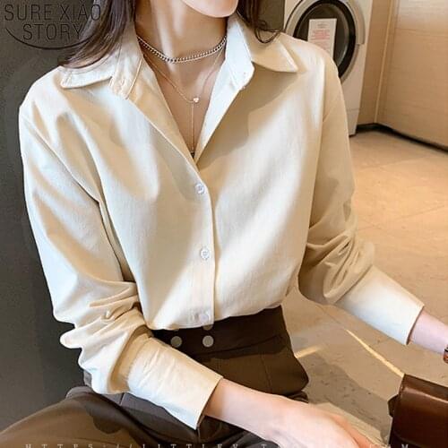 Office Lady Oversized Long Shirt Women Autumn Long Sleeve Shirt 2021 Fashion Streetwear Button Up Blouses Casual Mujer Top 15626