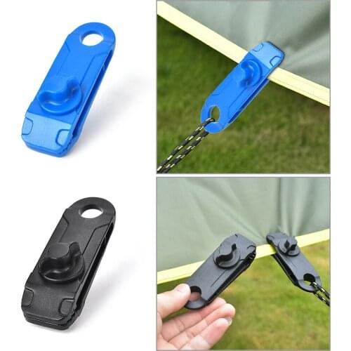 12pcs/Set Tent Hike Clip Anchor Outdoor Camping Tighten Awning Canopy Hook Clamp Outdoor Portable Easy Fishing Carrying