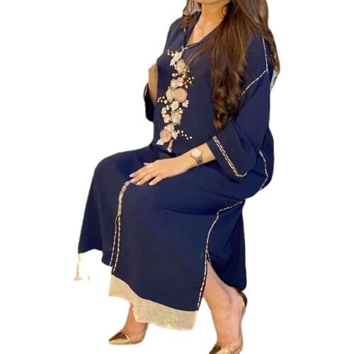 African Women Vintage Muslim Dress Long Robe Dresses Hooded Printed Maxi Vestidos Casual Loose Dubai Female Plus Size 2021