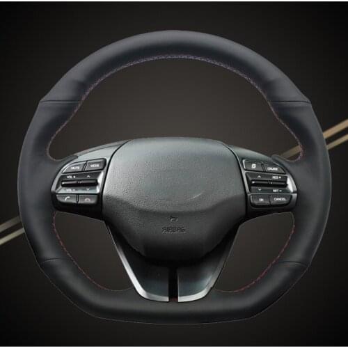 Car Braiding On The Steering Wheel Cover for Hyundai Elantra 4 2016 2017 2018 2019 Ioniq 2017-2019 Auto Braid Covers Car-styling