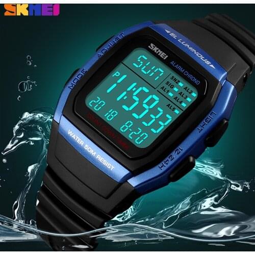 SKMEI Luxury Sport Men Watches Outdoor Fitness Chrono Digital Electronic Clock Waterproof Military Wristwatch Relogio Masculino